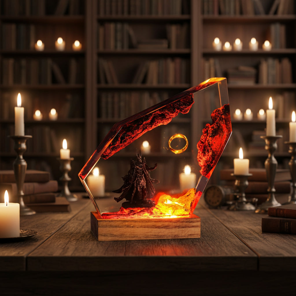 Lampe résine Sauron